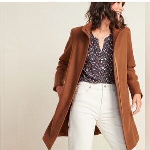 Old Navy soft brush funnel- neck coat